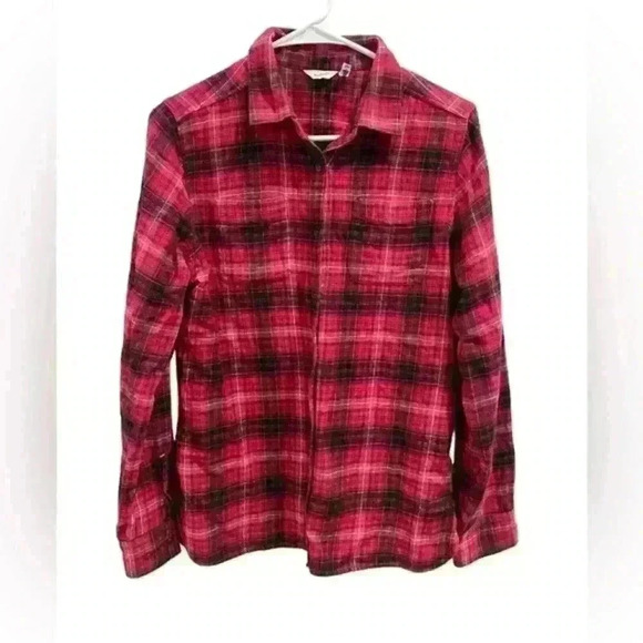 Woolrich The Pemberton Flannel Long Sleeve Button Down Shirt‎ Black Red Size M - Picture 1 of 10
